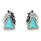 Southwest Turquoise Genuine Sterling Silver Post Earrings RX69350
